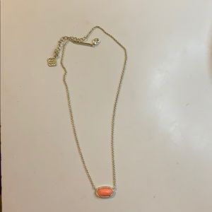Kendra Scott Elisa Gold Pendant - Coral